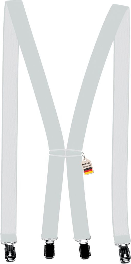 Hosenträger Uni 2,5 cm X-Form mit 4 robusten Clips Damen Produktbild 