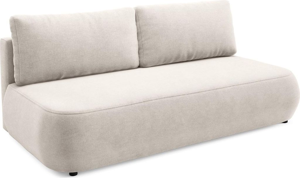 Brugnato - Schlafsofa 2-Sitzer, 210x106 cm Hellbeige, Stauraum
