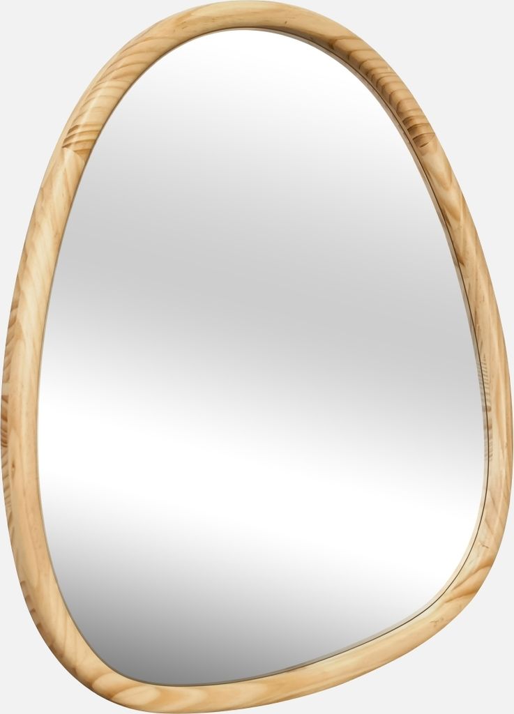 sweeek - Organischer Spiegel aus Tannenholz 75 cm - Natur
