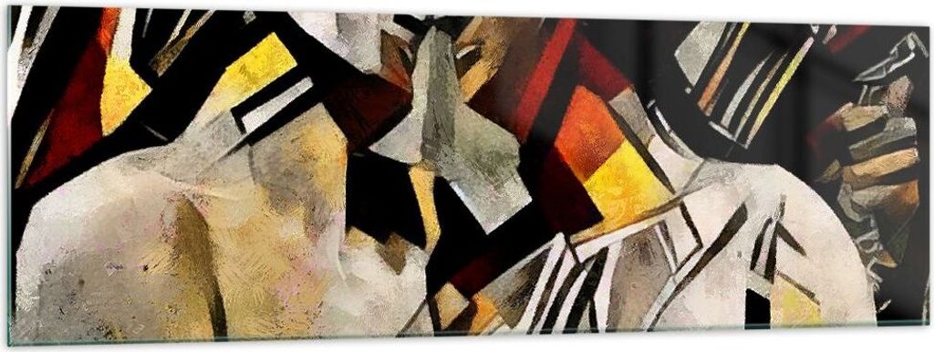 Bilder auf glas - Skulptur modern - 160x50cm - Glasbilder - Wandbilder - Kunstdruck - zum Aufhängen bereit - Wanddekoration aus Glas - Glas Bilder...