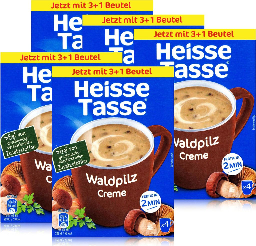 Heisse Tasse Waldpilz Creme 4 Beutel á 16,4g (5er Pack)