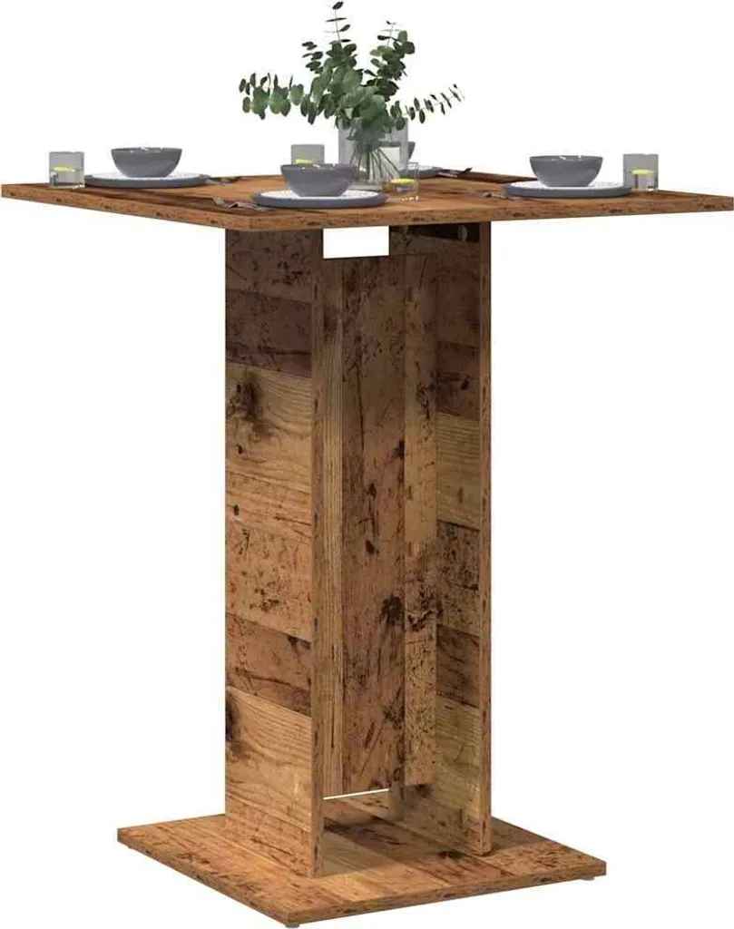 Tavolo Bistrot Cloris 60x60 Effetto Legno Vecchio | Arredo Bar Vintage