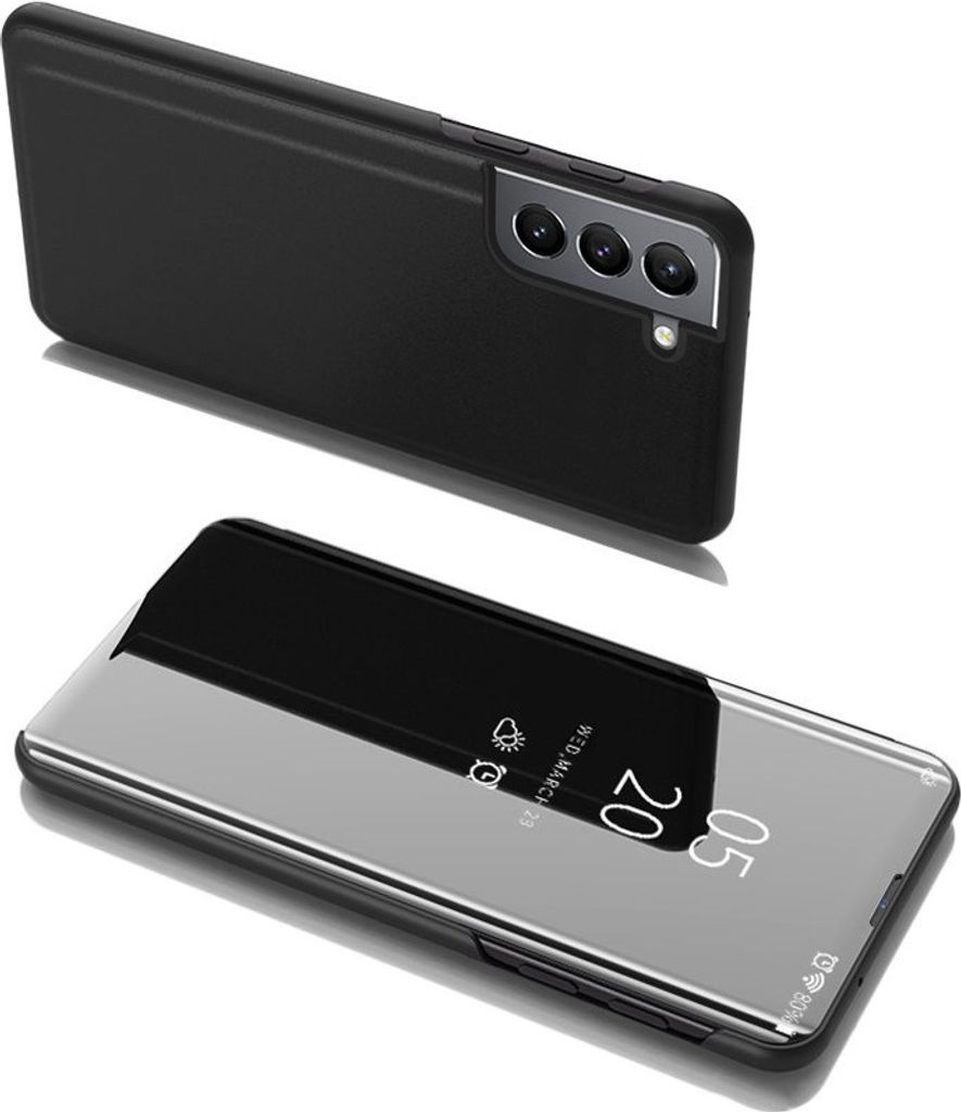 Klarsicht-Etui Flip-Cover Samsung Galaxy S22+ (S22 Plus) Schwarz