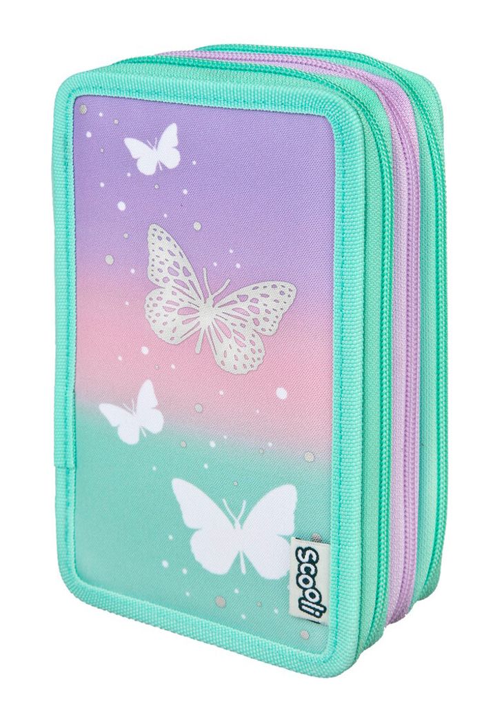 Scooli BUFI0421, Weiches Federmäppchen, Aqua-Farbe, Pink, Produktbild 