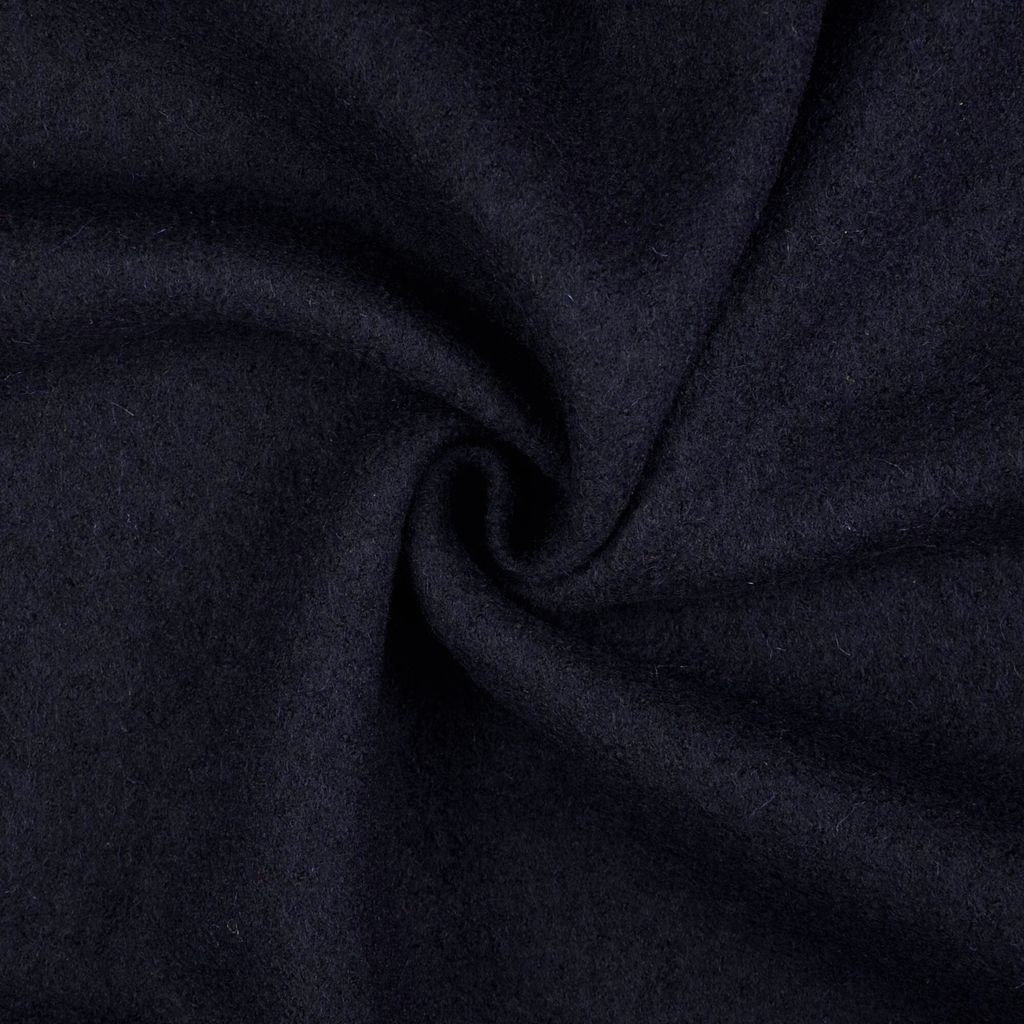 Walkloden LAURA Marine Uni, 385 g/m², ca. 0,5 m lang, ca. 1,46 m - 1,48 m breit, Stoffe Meterware, 100 % Wolle