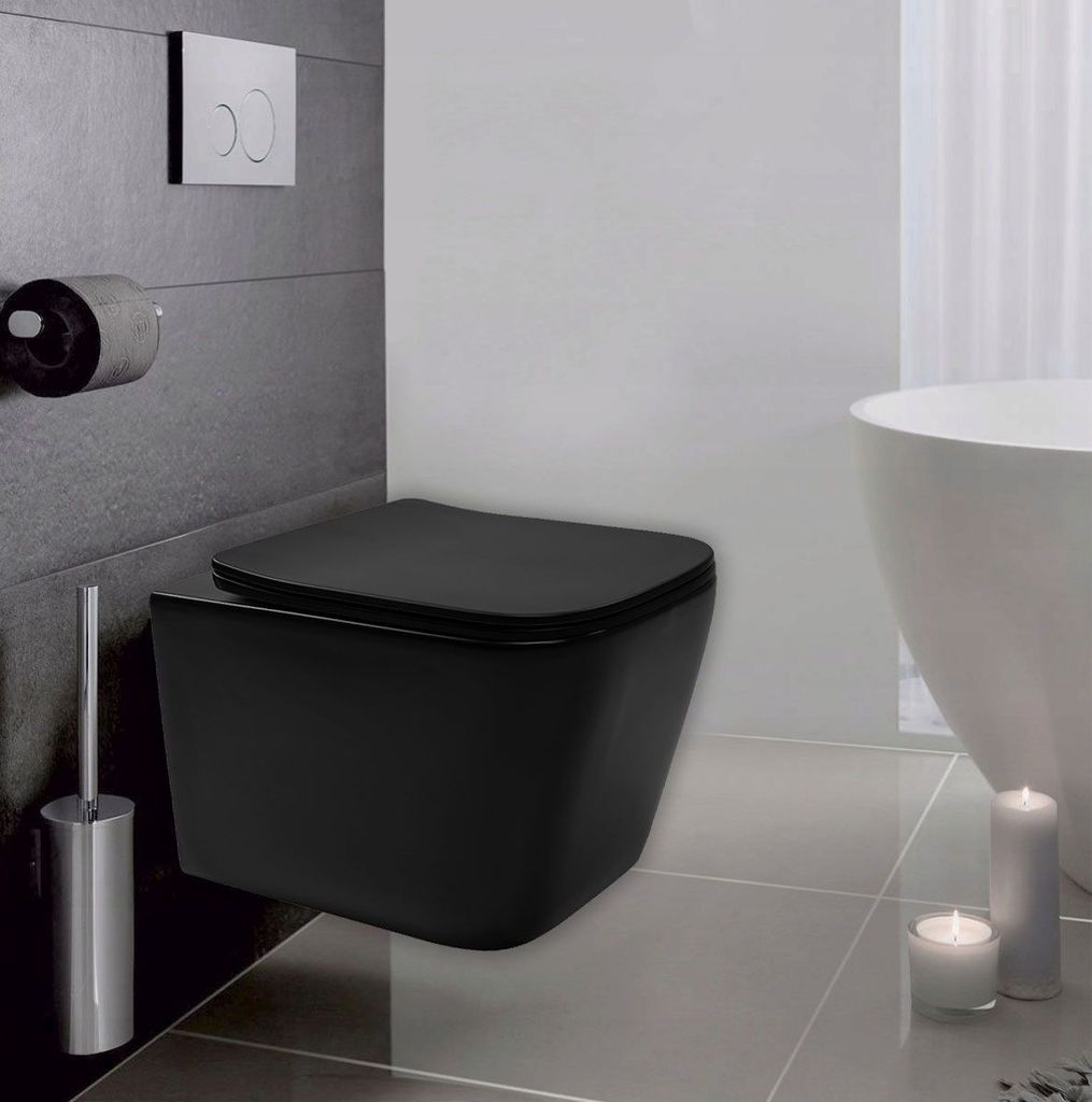 Wc Schüssel Randlos Rea Julio Black Matt Black