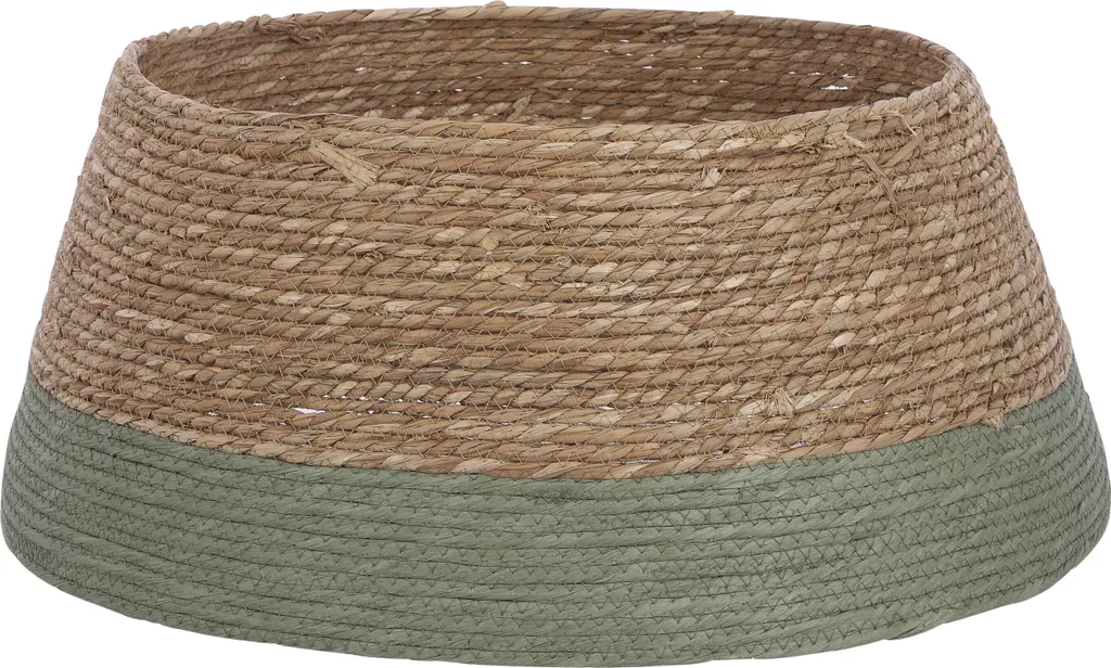 Cache-pied de sapin de Noël en fibres naturelles vert H26 x Ø58 cm