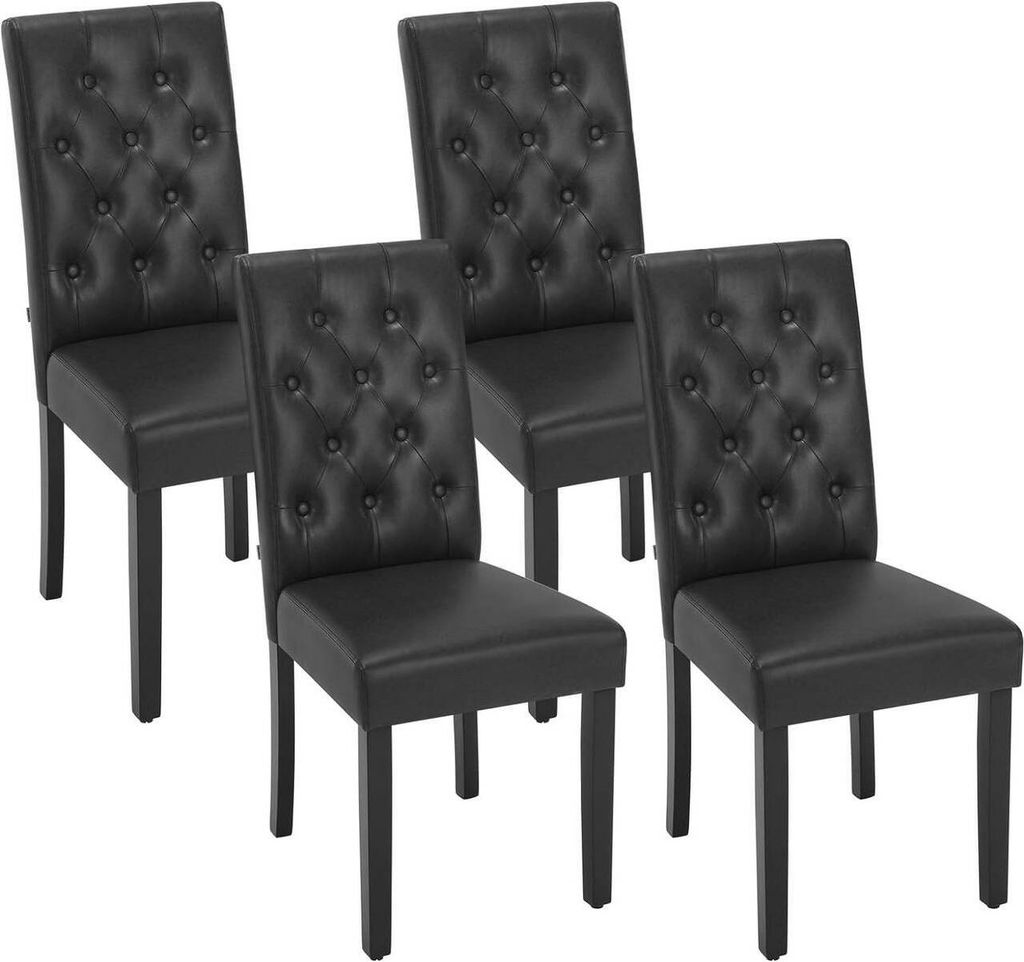 WOLTU 4 x Esszimmerstühle, mit Rückenlehne, aus Kunstleder, Produktbild 