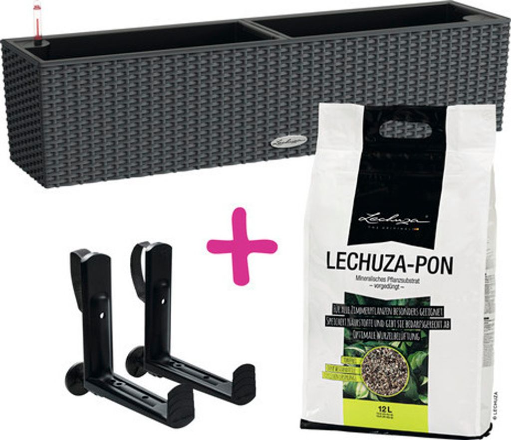 Balkonkasten Staterset Lechuza BALCONERA Kunststoff 80 x 19 Produktbild 