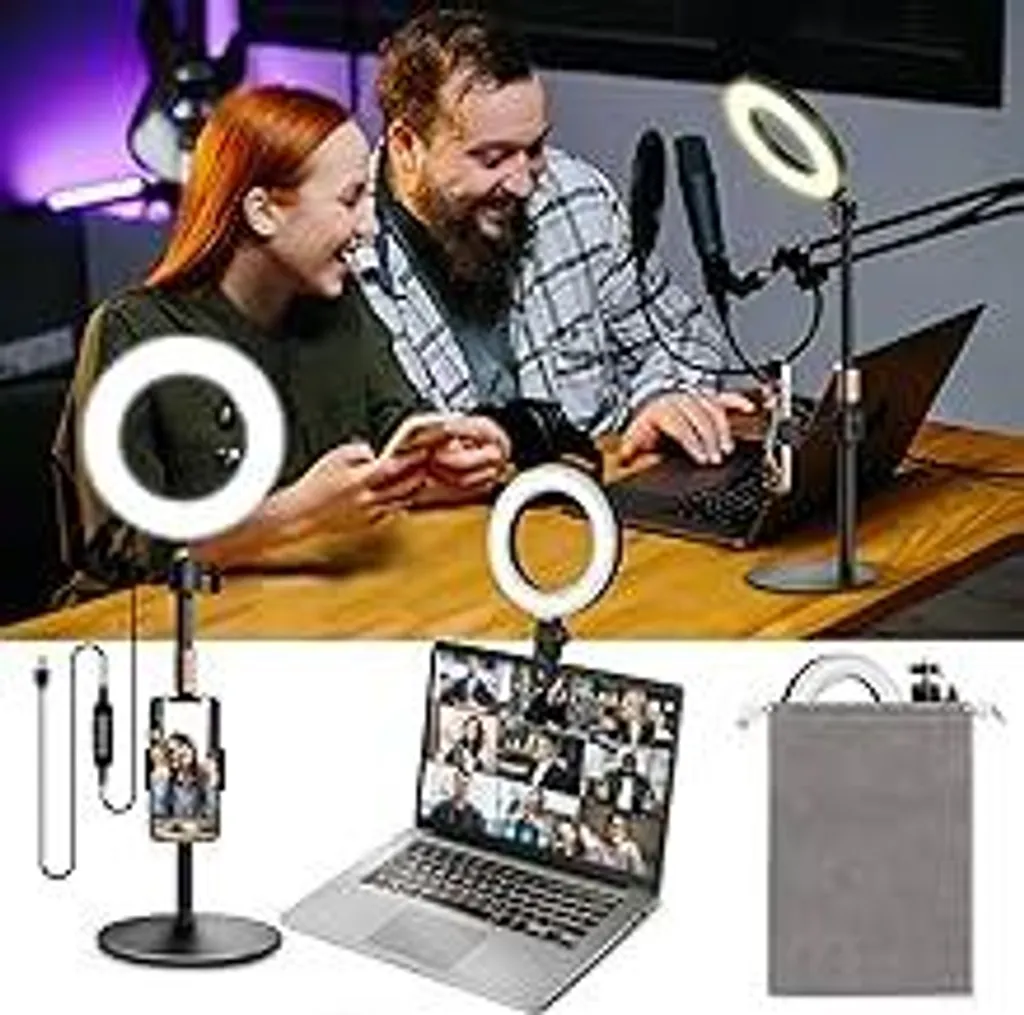 Railee Selfie Ring Light 6": Luce LED Dimmerabile per Streaming e Vlog