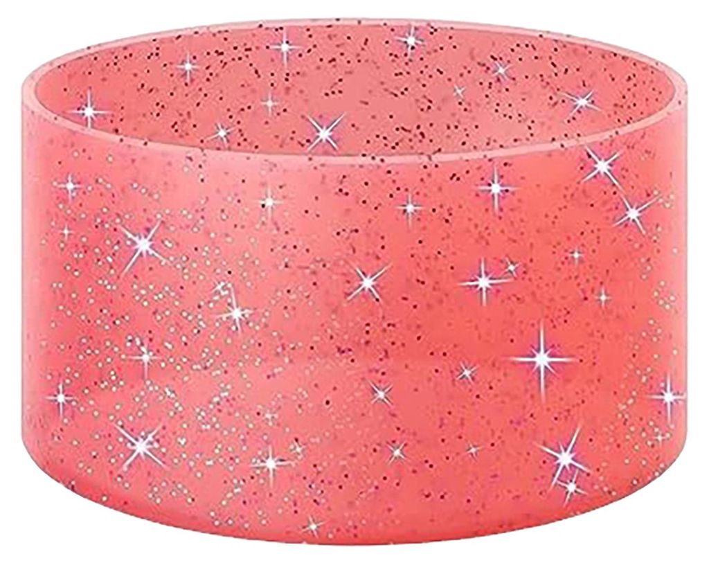 Glitzernde Silikon-Becherhülle, rutschfest, wärmeisolierend, leichte Wasserflaschen-Unterlage für Trinkbecher