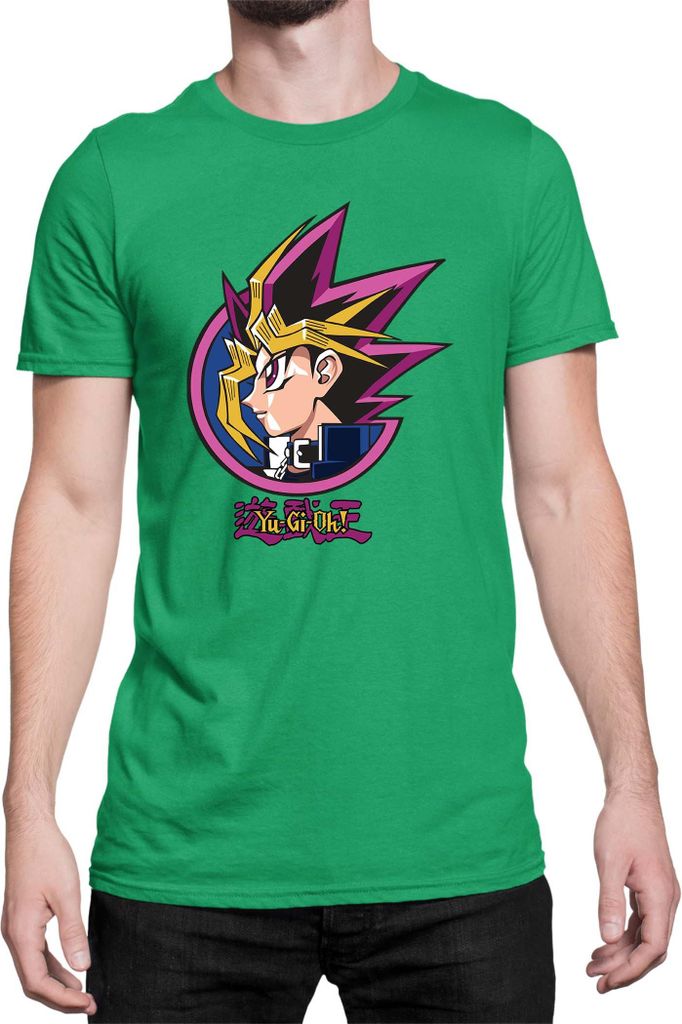 Herren T-Shirt Japan Manga Anime Comics Yu Gi 016, Man L / Grün