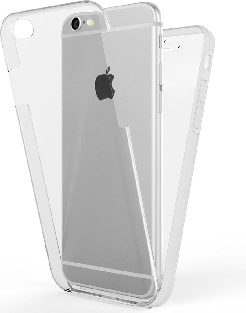 NALIA 360 Grad Handy Hülle für Apple iPhone 6 Plus 6S Plus, Full Cover Case Etui Transparent