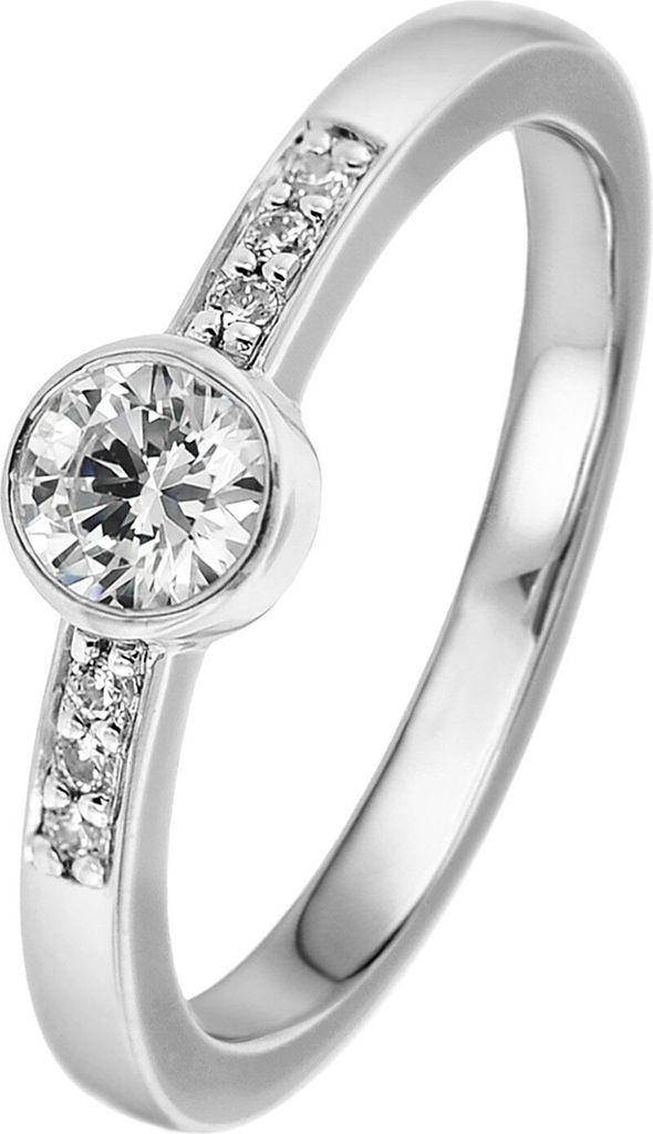 Viventy 769721 Damen-Ring Silber 925 Verlobungsring Zirkonia, 56/17,8