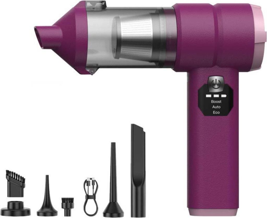 INF Brushless Akku-Handstaubsauger für Auto & Zuhause - 14000Pa, Mehrdüsen Violett