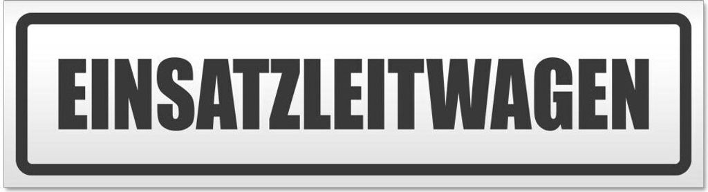 Kiwistar - Autoaufkleber - Dunkelgrau - 45 x 12 cm - Einsatzleitwagen - Hinweis Aufkleber Sticker für Auto, Kfz, Fahrrad, PKW, LKW