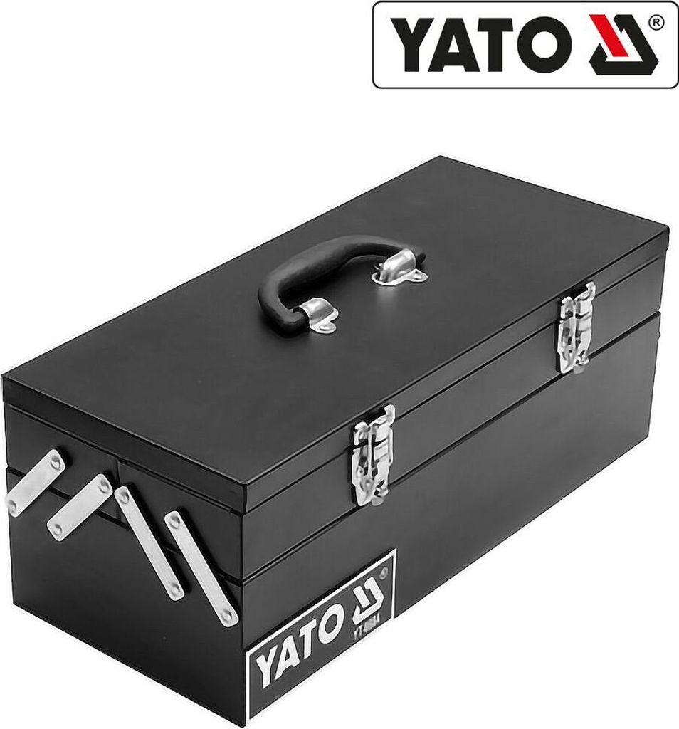 YATO YT-0884 Werkzeugkiste Werkzeugkoffer Werkzeugkasten Werkzeug Metall 460x200x180mm