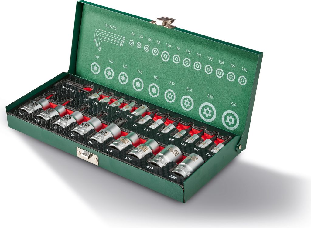 PARKSIDE® Stecknuss-Satz Metallbox (Spezialsatz-Torx) Produktbild 