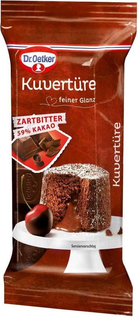 Dr. Oetker Kuvertüre Zartbitter 150g mit 55 % Kakao,6er Pack