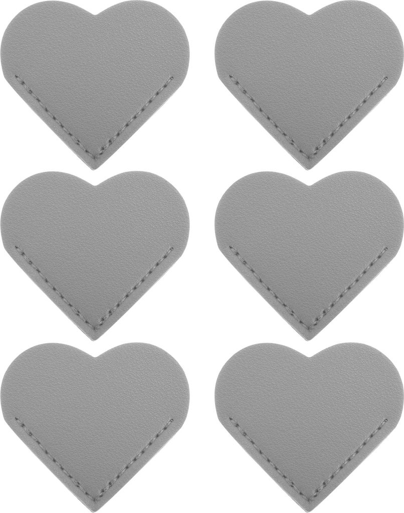 6 Stk. Lesezeichen, PolyurethanSeitenlesezeichen, PolyurethanEcklesezeichen mit Herzform, Niedliches Ecklesezeichen, Lesezeichen für Leseliebhaber...