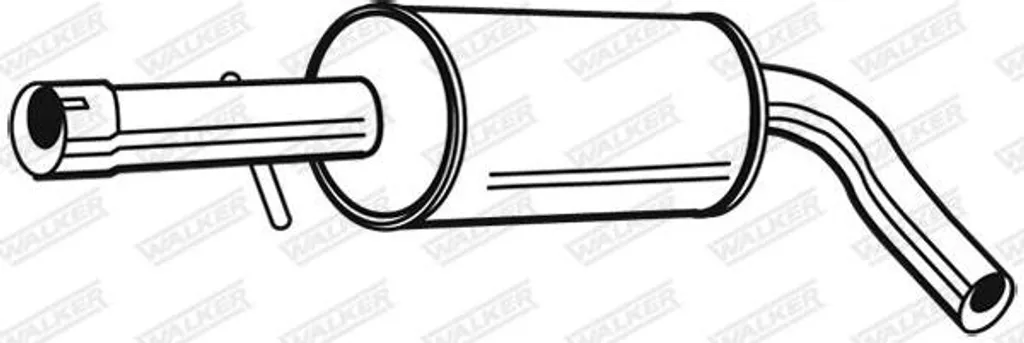 Silencieux Central WALKER 22719 pour TT - Réf OE 8N0253209D Qualité