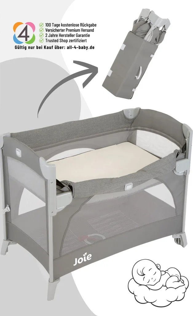 Lit Parapluie Compact Joie Kubbie Sleep Idéal pour Voyages et Nuits Cododo
