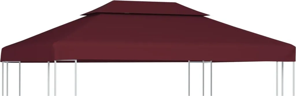 Toit pour Tonnelle 310 g/m² Imperméable 4x3m avec Cheminée d'Aération