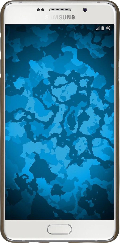 PhoneNatic Case kompatibel mit Samsung Galaxy A7 (2016) A710 - Hülle gold gummiert Hard-case + 2 Schutzfolien
