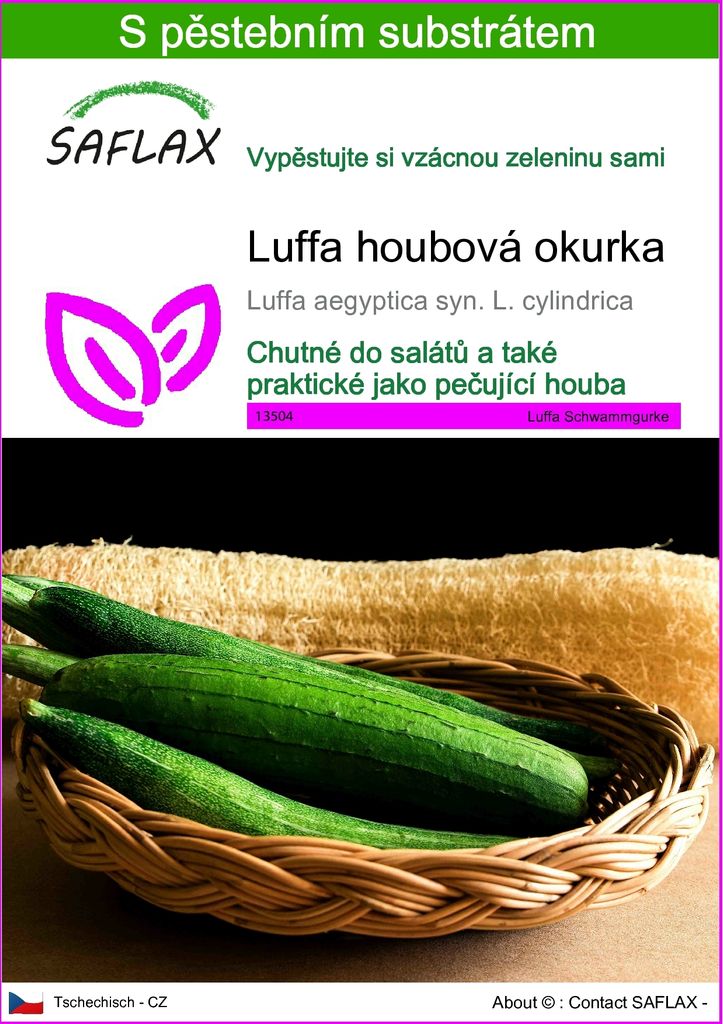 SAFLAX - Luffa houbová okurka - Luffa aegyptica syn. L. Obrázek produktu 