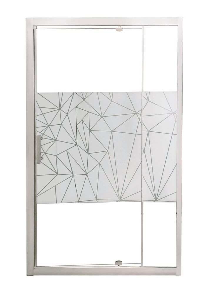 ONDEE ZEN – EKLA-Duschkabine – Schwenkbar – Siebdruck-Oberfläche – 90 x 185 cm