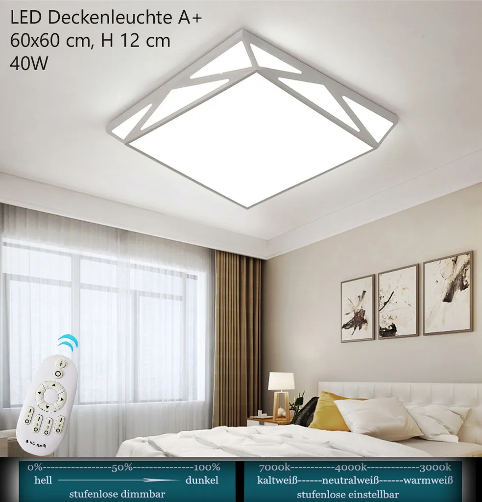 Plafonnier LED 1878 : Réglez la Lumière sans Bouger avec la Télécommande