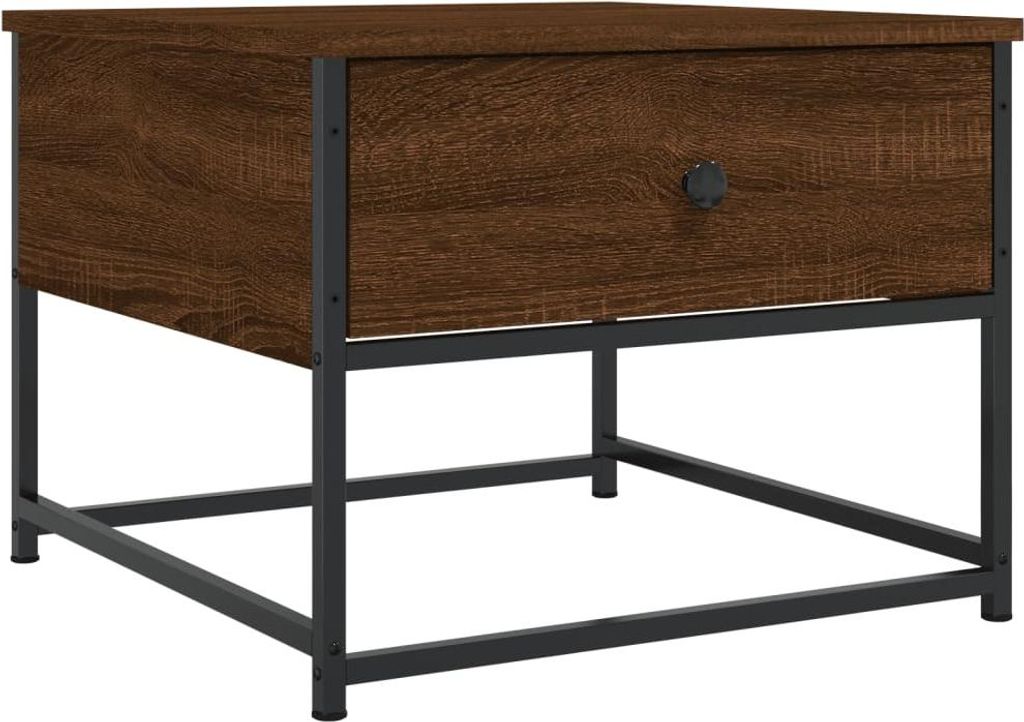 vidaXL Salontafel, bruin, eikenlook, 51x51x40 cm, houtvezel Productafbeelding 