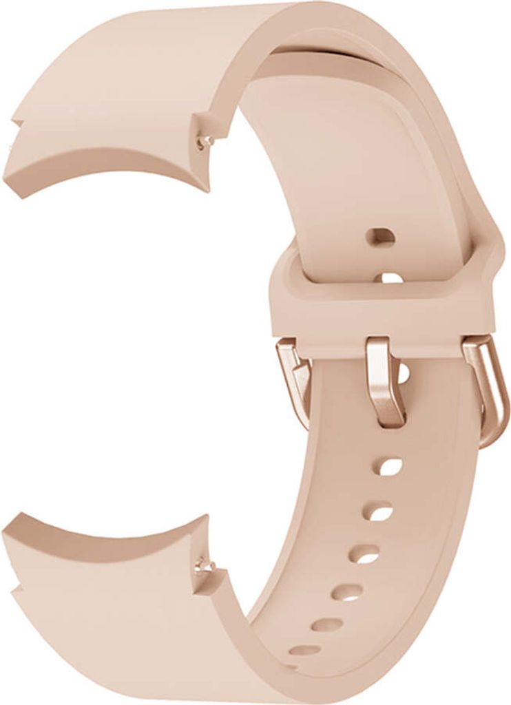 SYSTEM-S Armband flexibel aus Silikon 20mm für Samsung Galaxy Watch 4 Smartwatch Pink