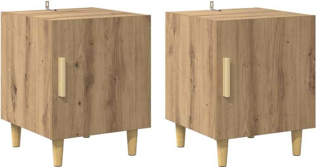 Nachttisch 2 pcs Artisan-Eiche 40 x 40 x 50 cm Holzwerkstoff