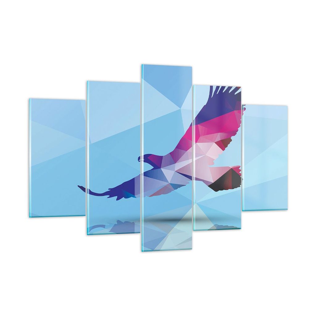 Bilder auf glas - Eagle Illustration modern Grafik - 150x100cm - Glasbilder - Wandbilder - Kunstdruck - Wanddekoration aus Glas - Glas Bilder - Wan...