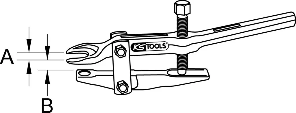 Extracteur de rotule KS TOOLS pour démontage de direction - Bras 20 mm