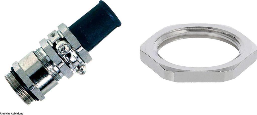 LAPP Verschraubung mit Biegeschutz EMV und Gegenmutter M20x1,5 Messing (CuZn) vernickelt Gewindelänge 6,0mm - 1 Stück