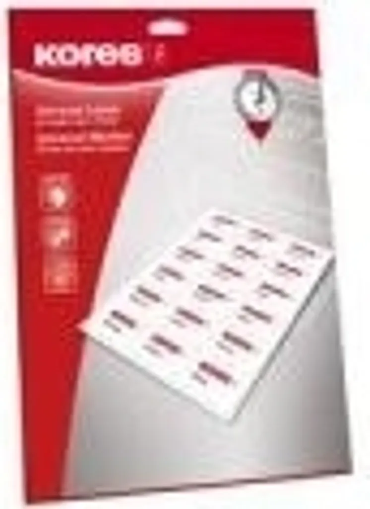 Étiquettes Kores 63,5 x 33,9 mm anti-résidus de colle pour imprimante