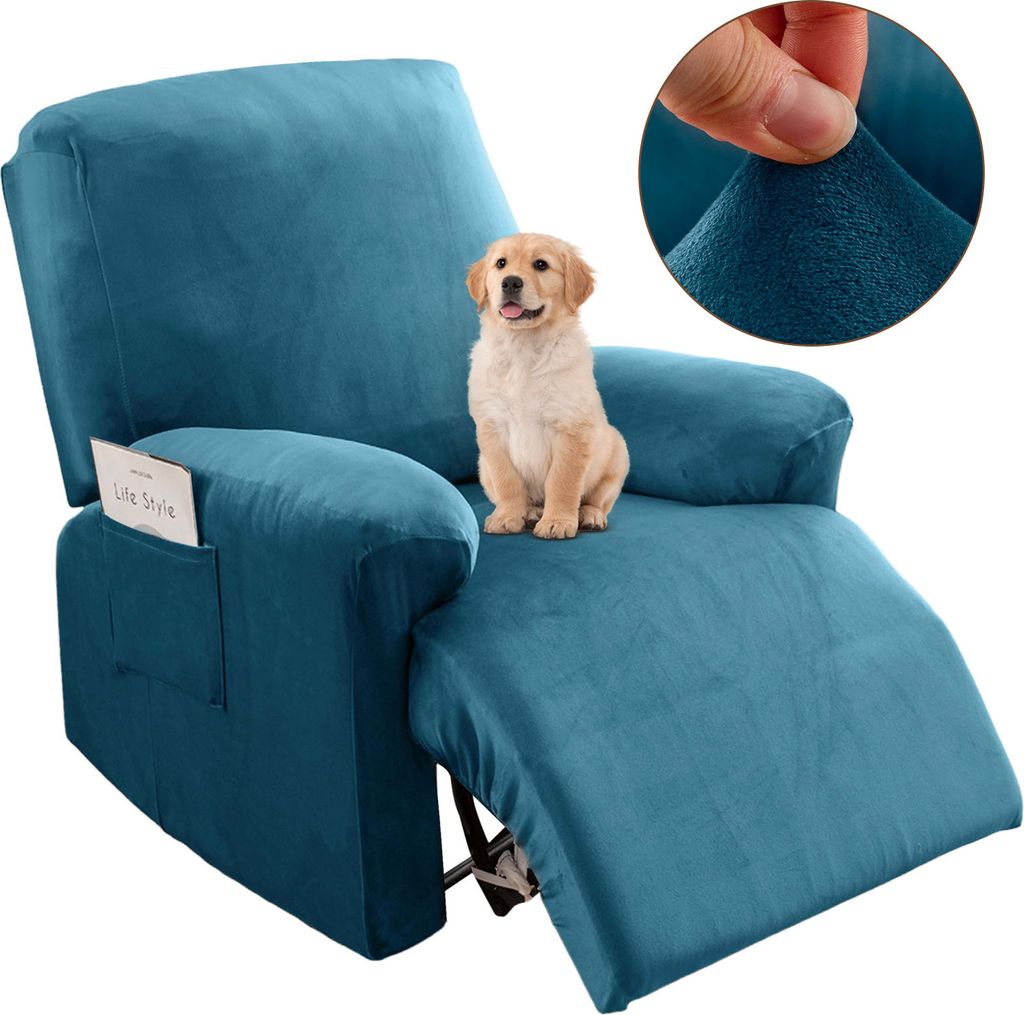 Relaxsessel Sesselbezug Stretch Samt Liegestuhlbezug mit Produktbild 