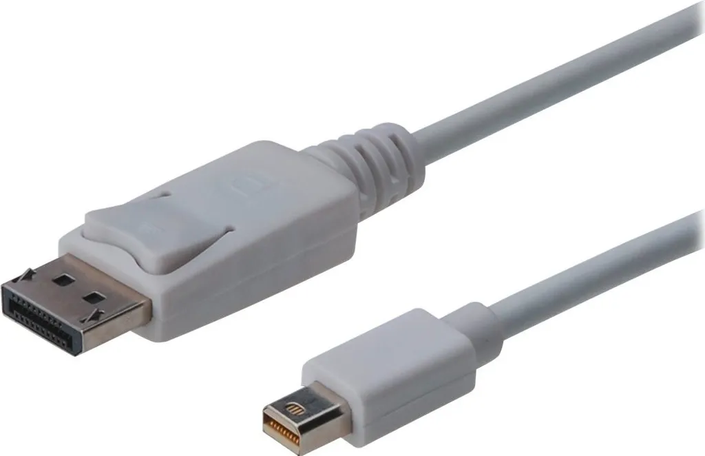 Câble DisplayPort 1.2 4K 1m avec Connecteur Mini DP Blanc Haute Qualité