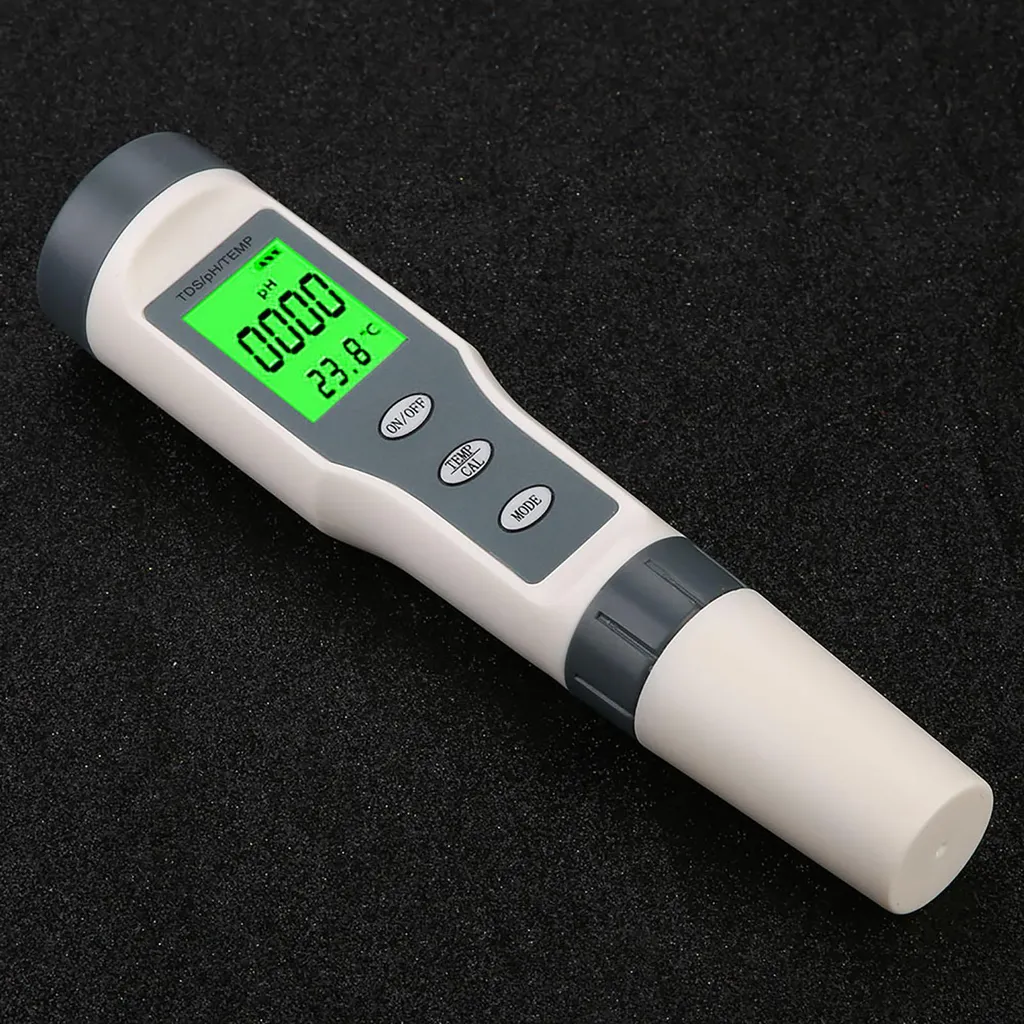Testeur de qualité de l'eau numérique TDS PH TEMP 3 en 1 haute précision