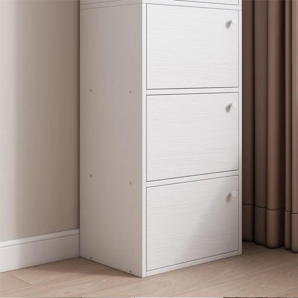 Commode large blanche à 5 étagères de rangement grand format - 7