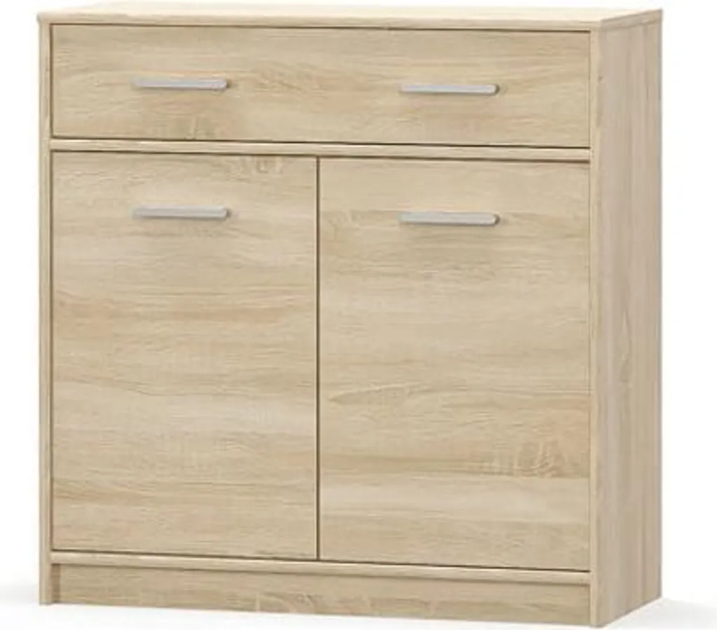 Commode de chambre moderne Tips avec rangements spacieux - Coloris Gris