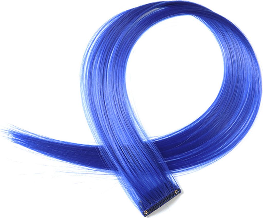 INF 10Pcs Clip in Haarverlängerungen Blau