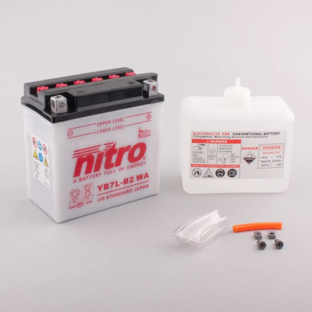 Batterie Nitro YB7L-B2 idéale pour le démarrage de votre scooter 125cc