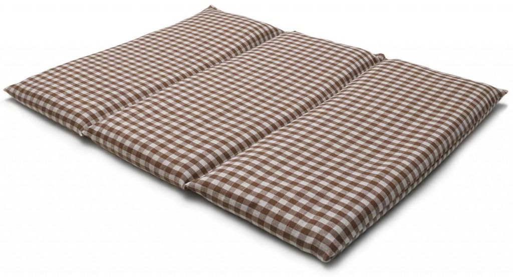 GIRAFFENLAND Kirschkernkissen groß 40x30cm - 3-Kammer - braun-weiß - Wärmekissen - Körnerkissen