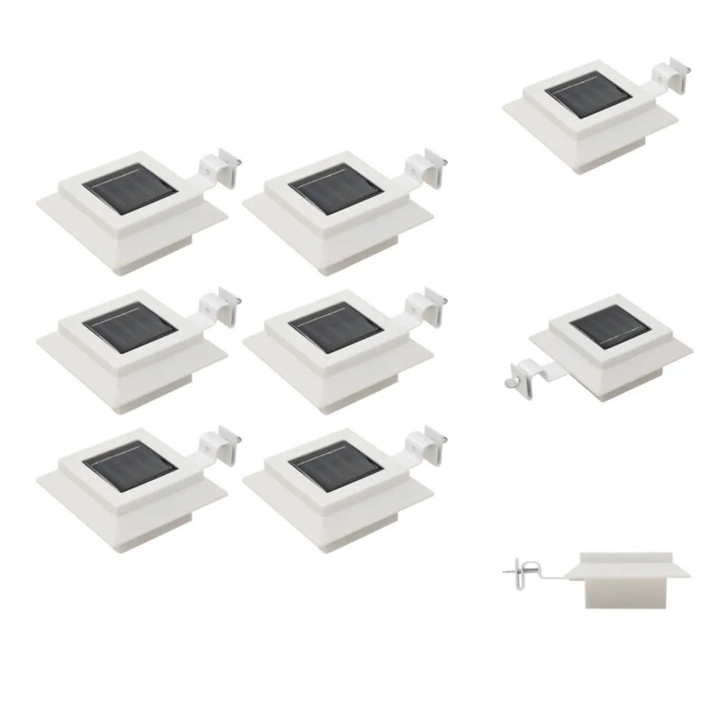 Éclairage Solaire LED Sans Fil Blanc Carré 12cm pour Zones Sombres