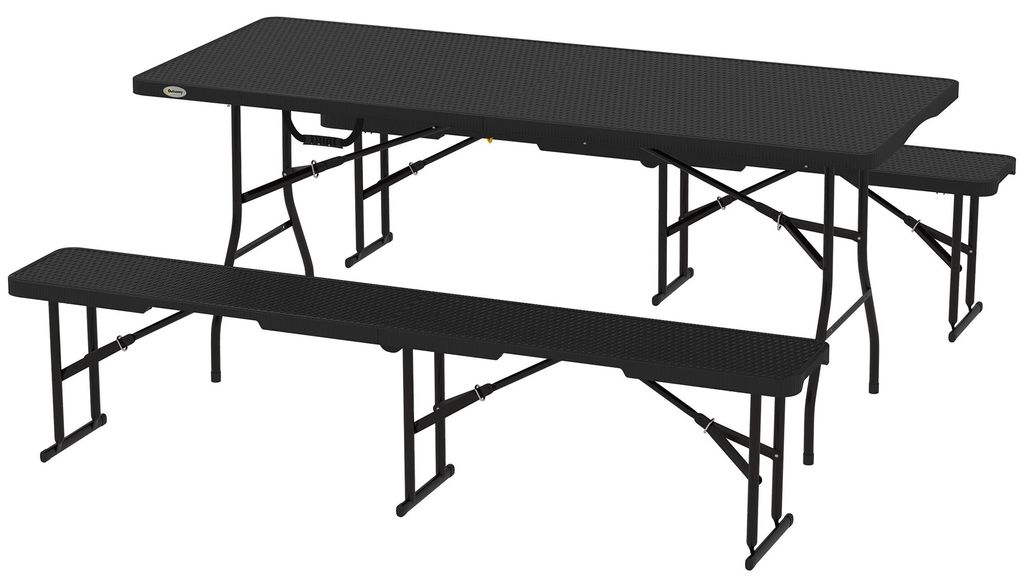 Outsunny: Opklapbare biertafel voor camping, set van 2 Productafbeelding 