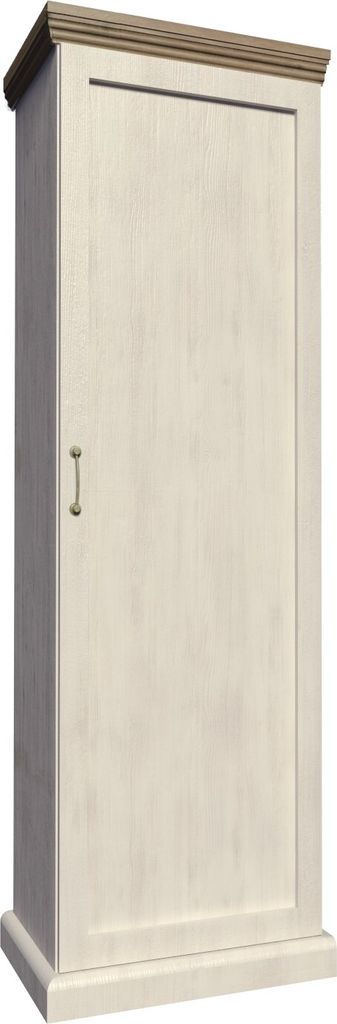 Furniture24 Schrank ROYAL S1D, Kleiderschrank, Wohnzimmerschrank, 1 Türiger Drehtürenschrank mit 4 Einlegeboden