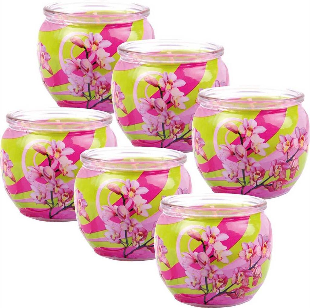 Candele profumate motivo 6-pack in un barattolo, lungo Immagine del prodotto 